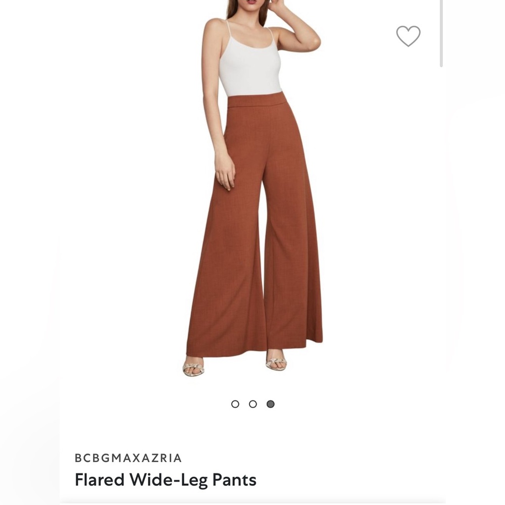 BCBGMAXAZRIA NWT WIDE LEG PANT IN TIGER EYE